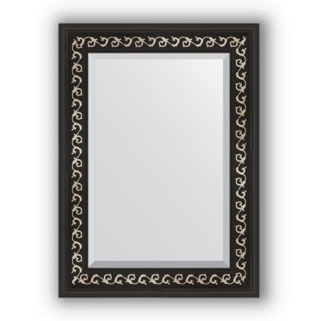 Mirror with fatset in the baguette frame - Black Ardeko 81 mm, 55 x 75 cm, EvoForm