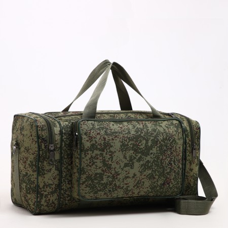Road bag with lightning, 3 pockets, long belt, khaki color