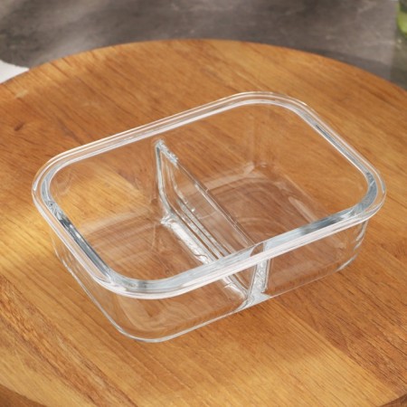 Glass Lockie & Lock Food, with a lid, 600 ml, blue color-7