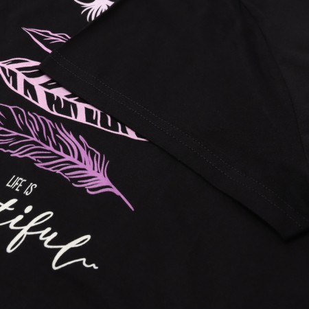 Women's T-shirt, black color, rr 58-2