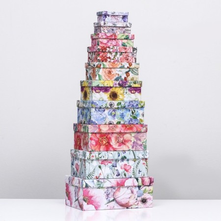 A set of boxes 10 in 1 "Flower Galaxy", 30 x 19 x 12 - 12 x 6.5 x 4 cm-2