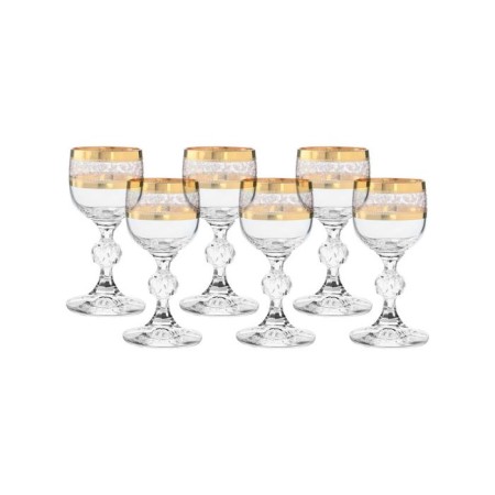 A set of glasses for vodka/liqueur Sterna, Panto Gold decor, 50 ml x 6 pcs.-1