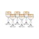 A set of glasses for vodka/liqueur Sterna, Panto Gold decor, 50 ml x 6 pcs.