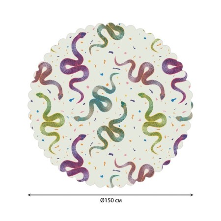 Photo scatter round, size 150x150 cm, Saten-1