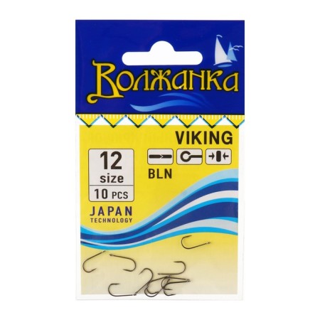 Hooks "Volzhanka" Viking No. 12, 10 pcs