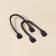 Handles for bag, pair, 44 ± 1 × 1 cm, black color