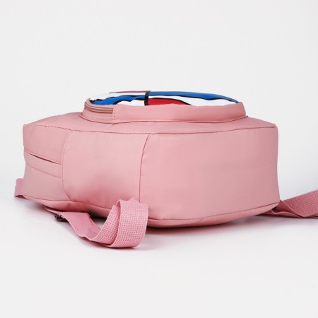 Baby backpack on lightning, 3 outer pockets, pink color-4
