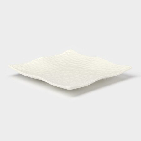 Ceramic square "airiness", d = 19 cm, white color-1
