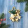 Christmas tree decoration "New Year's mood" star Bubenchiki, 12x9 cm, gold