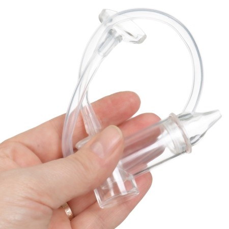 Children's nasal aspirator with a diverted pipe, transparent-7