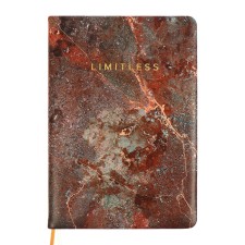 Delicidal of a non -combined A5 136 sheets, leatherette Devente. Marble, a solid cover with foam rubber, perforation, liesse, block 70, brown