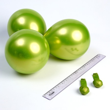 Latex ball 5 ", chrome, set 100 pcs., Salad color