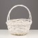 Set of wicker baskets, willow, 3 pcs., White color