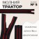 Lightning "Tractor", No. 5, detachable, automatic lock, 70 cm, black/red color