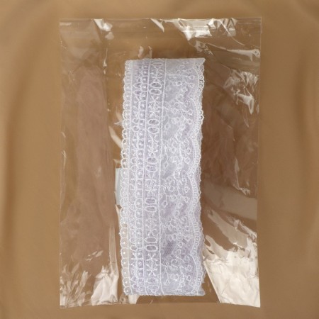 Lace on a grid, 45 mm × 11 ± 1 m, white color-2