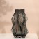 Vase for Flowers "Lucia" from transparent black glass 26.5 x 8 x 8 cm