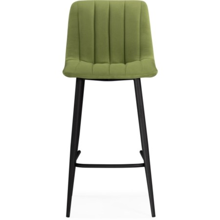 Stool Bar Dani Metal/velor, black/green 42x48x92 cm-1