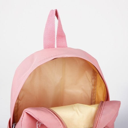 Baby backpack on lightning, 3 outer pockets, pink color-5