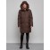 Coat insulated winter female, size 52, dark brown color