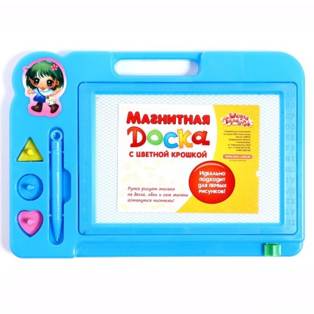 Magnetic board with colored crumbs, 3 stamps included, MIX color-7