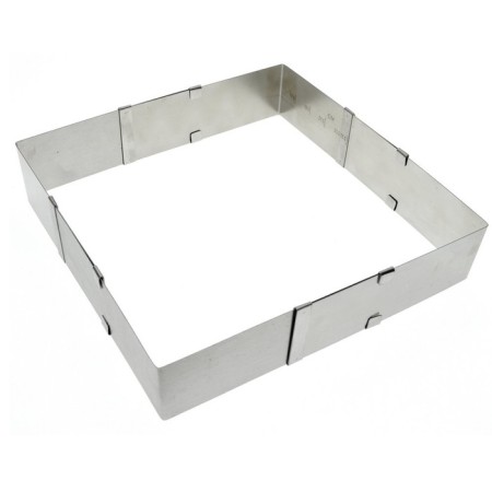 Culinary form square adjustable, from 15x15cm to 28x28 cm, height 5cm-3