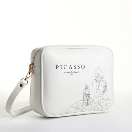 Women's bag over the shoulder Textura, small, white color-2