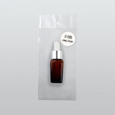 A glass bottle for storage with a pipette, 10 ml, brown/white color-5