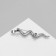 Brooch "Snake", white color in silver