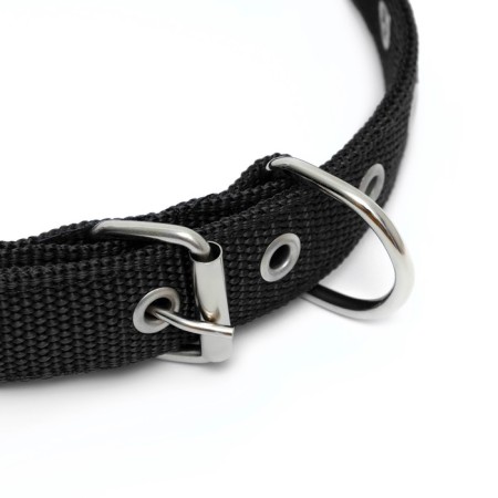 Collar "comfort" combined (polyester, artificial leather), 58 x 3 cm, Osh 45-52 cm, black 60-3