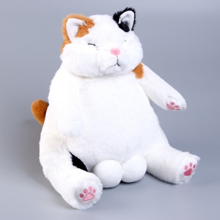 Soft toy "cat", 35 cm, white color