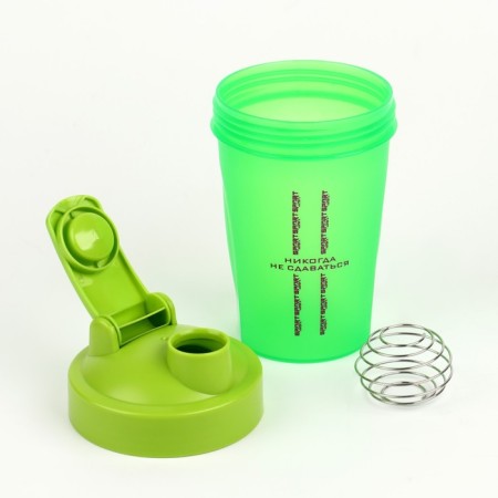 Shaker, 400 ml, series: Crossfit, "never give up"-1