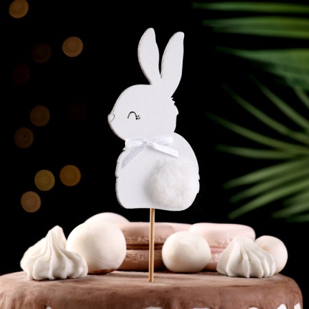 Topper "Bunny", 11x6 cm, white-1