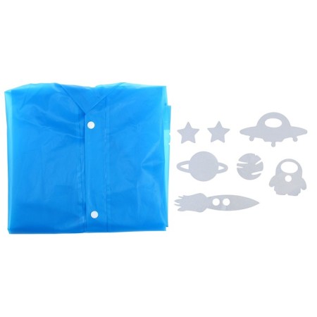 Cosmos raincoat with reflective stickers, height 120-160 cm-6