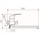 Bath mixer RMS SL85-006E, single-leaf, chrome