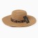 Women's hat with a leopard strap minaku brown color, river 58