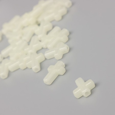 Beads for creativity Plastic "Cross" Phosphorus set 20 pcs 1.5x1.1x0.4 cm-1