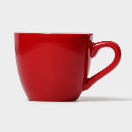 Coffee steam porcelain Magistro Coffee Time, 2 items: a cup 80 ml, a saucer d = 11.5 cm, red color-4