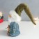 Polystone souvenir "Santa Claus in a blue fur coat with animals" 9x12x30 cm