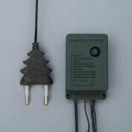 Garland “thread” 7 m, IP20, dark thread, 180 lamps, glow of multi, 8 modes, 220 V-3