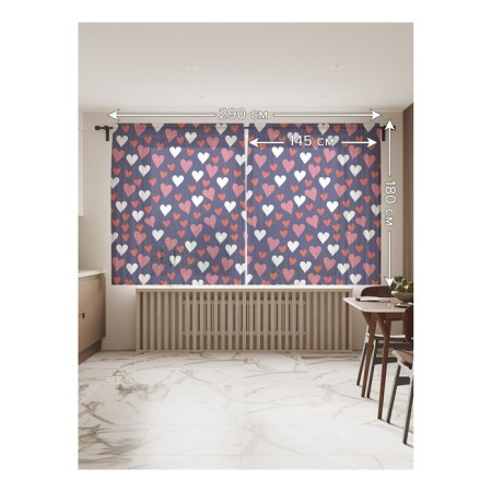 Photo "Snowfall from hearts", size 145x180 cm, 2 pcs-1