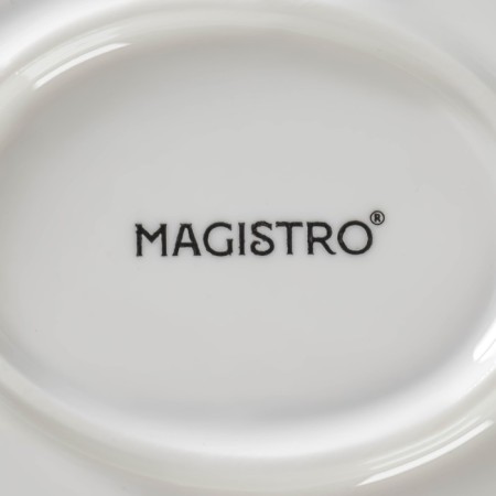 Porcelain dish for submitting Magistro "Blanche. Geranium ", d = 22.4 cm, white color-4