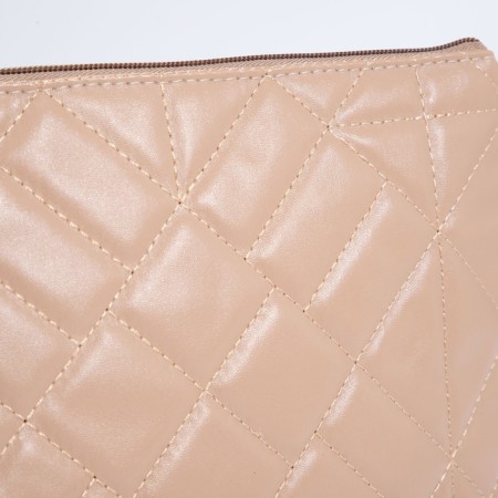 Lightning bag, strap on the wrist, beige color-3