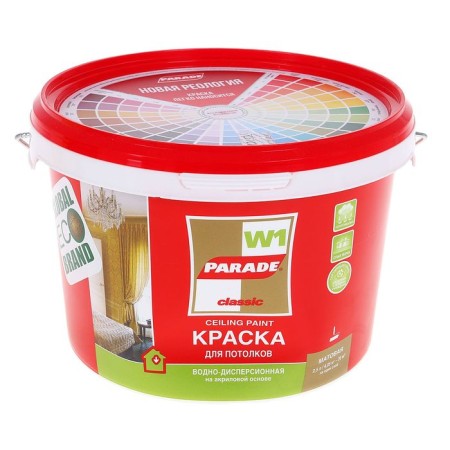 Acrylic paint for Parade w1 ceilings white matte 2.5l