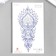 Tattoo on the body Blue "Indian pattern" 18x11 cm