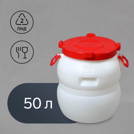 Food flash, 50 l, neck 33.6 cm, with a sealed lid