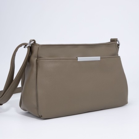Bag Cross-Bodi with a zipper, green color-2