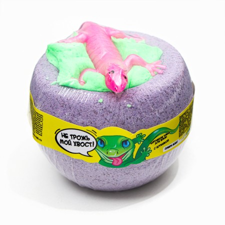 Happyki bath bomb "Do not touch my tail" with foam and a toy mix, 160 g-2