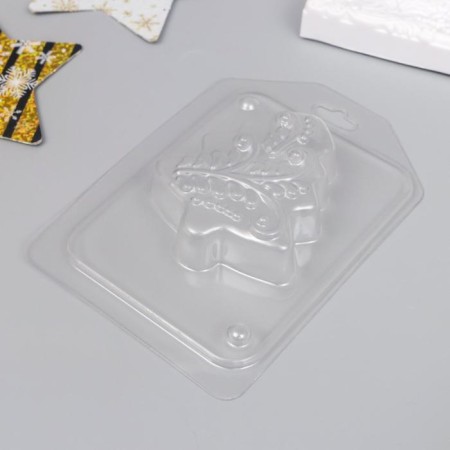 Plastic form "Disorder Christmas tree" 8.3x6.7 cm-1