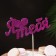 Topper "I love you" purple glitter 15x7.3 cm