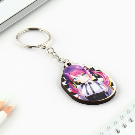 Keychain for keys with the icon "in your eyes", anime-7